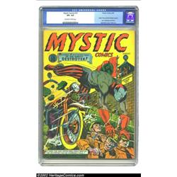 Mystic Comics #10 (Timely, 1942) CGC VF+ 8.5 Off-white to white pages. This super-bright copy of the