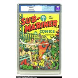Sub-Mariner Comics #3 Chicago pedigree (Timely, 1941) CGC VF/NM 9.0 Off-white to white pages. Alex S