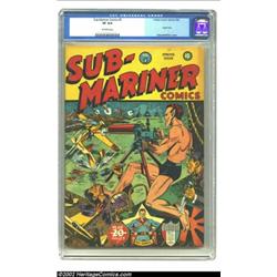 Sub-Mariner Comics #5 (Timely, 1942) CGC VF 8.0 Off-white pages. Al Gabrielle is the cover artist on