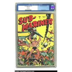 Sub-Mariner Comics #9 (Timely, 1943) CGC VF 8.0 Off-white pages. This beautiful copy has a pending a