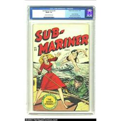 Sub-Mariner Comics #23 (Timely, 1947) CGC FN/VF 7.0 Cream to off-white pages. Syd Shores created the