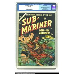 Sub-Mariner Comics #33 (Timely, 1954) CGC VF+ 8.5 White pages. After a layoff of some five years, Su