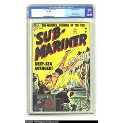 Sub-Mariner Comics #34 (Timely, 1954) CGC VF 8.0 White pages. Sol Brodsky takes over the cover dutie