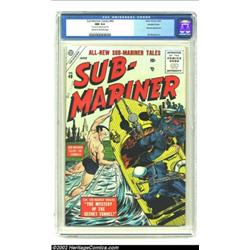 Sub-Mariner Comics #40 Double Cover (Timely, 1955) CGC NM 9.4 Cream to off-white pages. Two rarities
