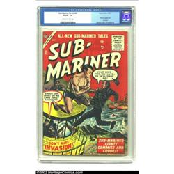 Sub-Mariner Comics #42 (Timely, 1955) CGC FN/VF 7.0 Cream to off-white pages. On color quality alone