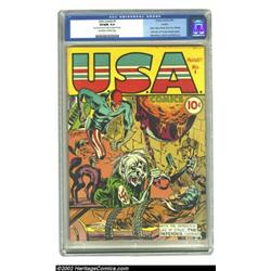 U.S.A. Comics #1 Larson pedigree (Timely, 1941) CGC VF/NM 9.0 Off-white to white pages. If we had to