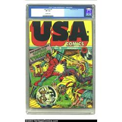 U.S.A. Comics #3 (Timely, 1941) CGC VF- 7.5 Off-white pages. The Photo-Journal Guide to Comic Books.