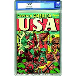 U.S.A. Comics #6 (Timely, 1942) CGC VF- 7.5 Cream to off-white pages. This title is less common than