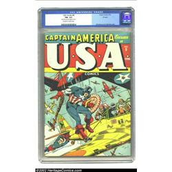 U.S.A. Comics #8 (Timely, 1943) CGC FN+ 6.5 Off-white to white pages. With a cover so crisp and clea