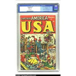 U.S.A. Comics #16 "D" Copy pedigree (Timely, 1945) CGC NM- 9.2 Off-white pages. Compared to other is