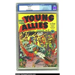 Young Allies Comics #2 (Timely, 1941) CGC VF 8.0 Off-white pages. A patented Simon and Kirby cover k