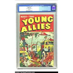 Young Allies Comics #17 (Timely, 1945) CGC VF+ 8.5 White pages. Another super-bright, high-grade gem