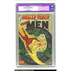 Young Men #27 (Atlas, 1954) CGC Apparent VF 8.0 Slight (A) Off-white pages. Carl Burgos comes up wit