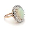 Image 2 : 8 ct. Opal & Diamond Ring