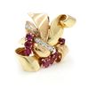 Image 1 : 14k Gold Ruby Diamond Ring