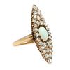 Image 2 : 14k Gold, Opal & Diamond Ring