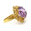 Image 2 : 18k Gold, Large Brilliant Amethyst Ring