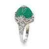 Image 1 : Art Deco Filigree Carved Chrysoprase Ring
