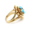 Image 3 : 18k Gold, Turquoise & Diamond Ring