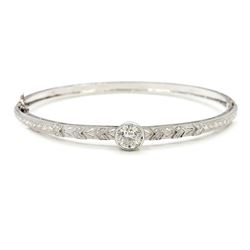 Platinum Diamond Bangle