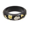 Image 1 : Wood Diamond Gold Bangle