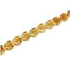 Image 2 : 18k Gold Engraved Flower Link Bracelet
