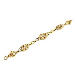 Arts & Crafts 18k Gold Bracelet
