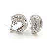 Image 1 : Pair of 18k Gold & Diamond Hoop Earrings