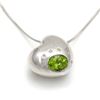 Image 1 : 18k Gold, Peridot & Diamond Necklace