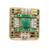Image 1 : 18k Gold, Emerald Diamond Clip