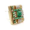 Image 2 : 18k Gold, Emerald Diamond Clip