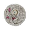 Image 1 : Diamond & Ruby Brooch