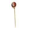 Image 1 : 14k Gold, French Enamel Limoges Tie Pin