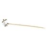Image 1 : 14k Gold & Gem-set Turtle Stick Pin