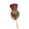 Image 2 : 14k Gold Agate Thistle Stick Pin