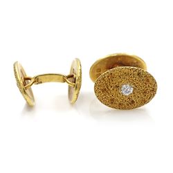 Antique 18k Gold & Diamond Cufflinks