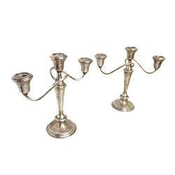 Pair of Silver Convertible Candelabra