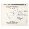 Image 1 : Gene Kranz’s MA-8 Mission Rules Signed by Schirra