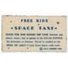Image 1 : Guenter Wendt’s Space Taxi Card Presented by Armstrong at Apollo 11 Launch