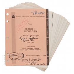 Apollo 11 Flight Plan Signed by Aldrin and Collins