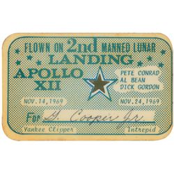 Gordon Cooper’s Apollo 12 Flown Gold Star