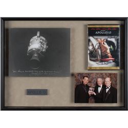 Apollo 13 Display Signed By Lovell, Hanks, and Howard