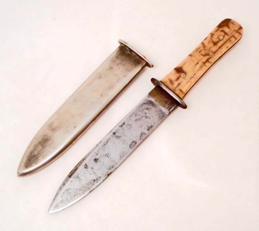 OLD WEST SAN FRANCISCO CALIFORNIA COWBOY ERA BOWIE KNIFE W/ SCABBARD