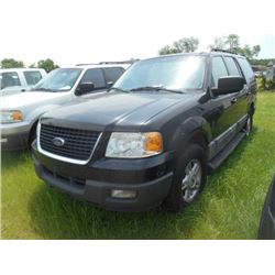 2005 FORD EXPEDITION XLT, S/N 1FMPU155X5LA66439, V8 GAS, A/T, ODOMETER READING 182,186 MILES