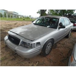 2007 FORD CROWN VICTORIA, S/N 2FAHP71WX7X158874, V8 GAS, A/T, ODOMETER READING 202,587 MILES