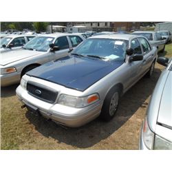 2007 FORD CROWN VICTORIA, S/N 2FAHP71W47X145036, V8 GAS, A/T, ODOMETER READING 160,960 MILES