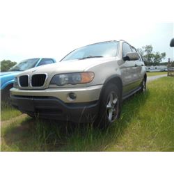2001 BMW X5, S/N WBAFA535X1LM82436, 6 CYL, A/T, ODOMETER READING 121,559 MILES