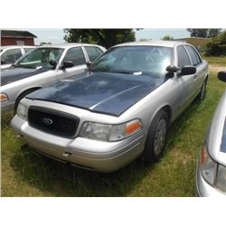 2009 FORD CROWN VICTORIA, S/N 2FAHP71V49X100656, V8 GAS, A/T, ODOMETER READING 195,284 MILES