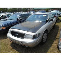 2008 FORD CROWN VICTORIA, S/N 2FAHP71V88X159563, V8 GAS, A/T, ODOMETER READING 146,007 MILES