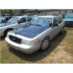 2008 FORD CROWN VICTORIA, S/N 2FAHP71V78X159568, V8 GAS, A/T, ODOMETER READING 135,906 MILES